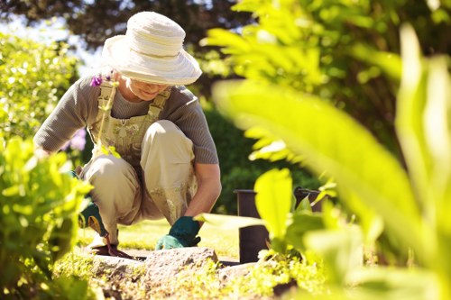Professional turf laying work for a property with limited access